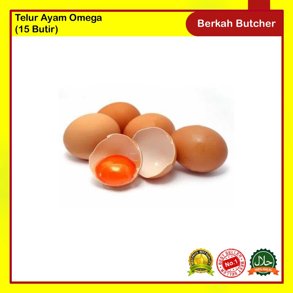 Telur Ayam Negeri dan Omega (15 butir) Berkah Butcher