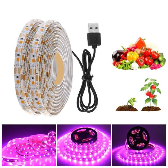 Lampu LED Strip Tanaman Hidroponik Led Grow Light Hydroponic Strip USB 5V 5M