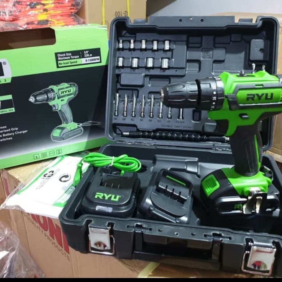Cordless Impact Drill RYU RCI20V RCI 20V Mesin Bor Batre Baterai RYU