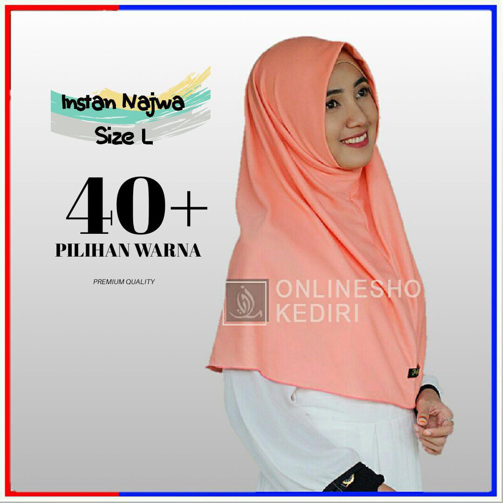 JILBAB INSTAN NAJWA L HIJAB MURAH / JILBAB MURAH JILBAB SYARI JBAB TERBARU / KERUDUNG SYARI ZOYA