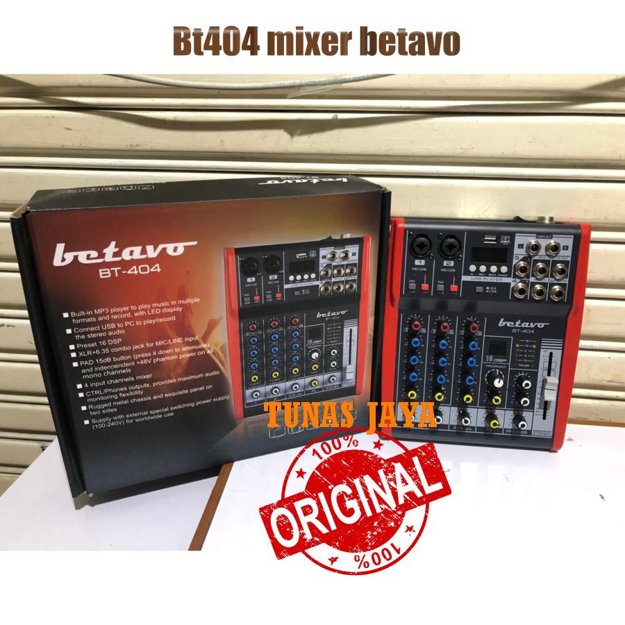 Mixer Betavo BT404 Audio Mixer BT404 Mixer Audio BT-404 4 channel