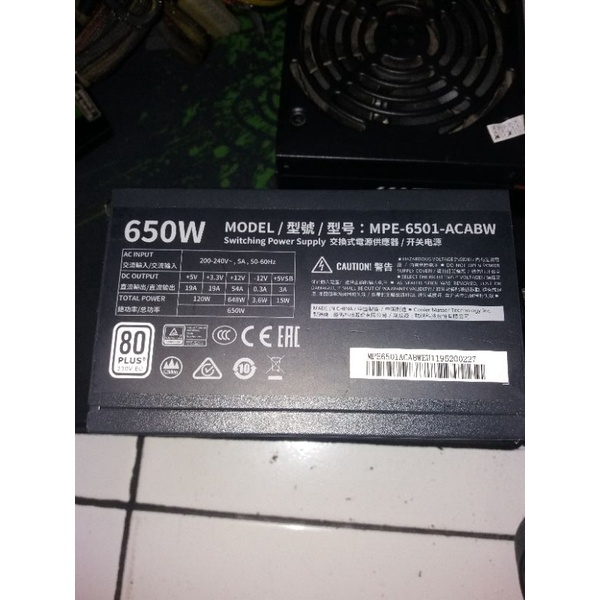 cooler master MWE 650 PSU