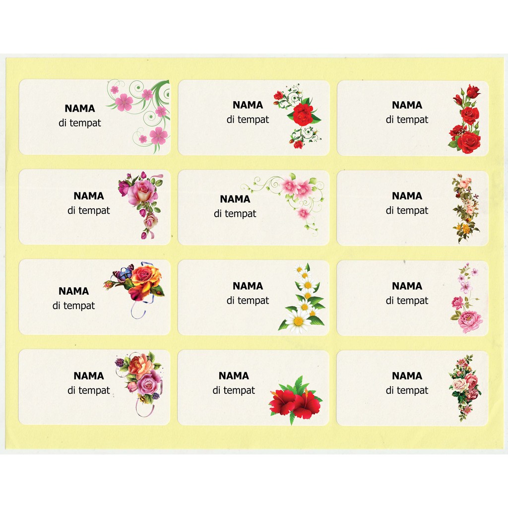 

Cetak Print Label Undangan Tom & Jerry 103 Motif Bunga