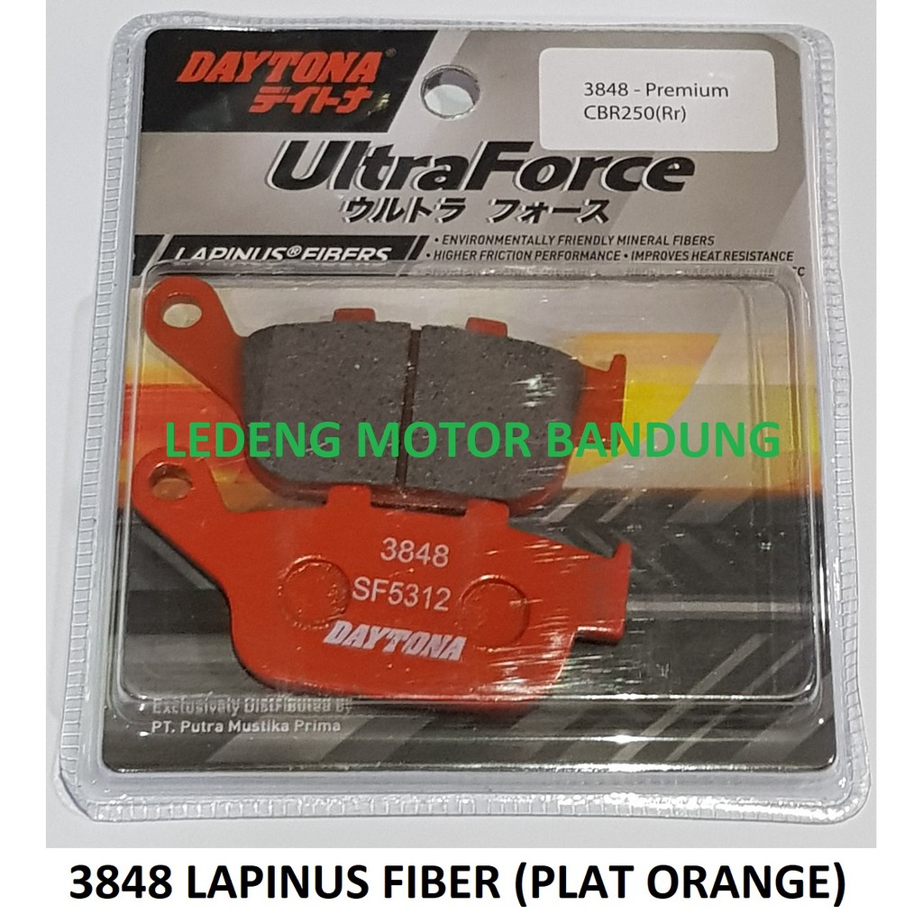 Disc Pad 3848 Daytona CBR 250 Yamaha Kampas Rem Cakram Belakang Rear Brake Shoe