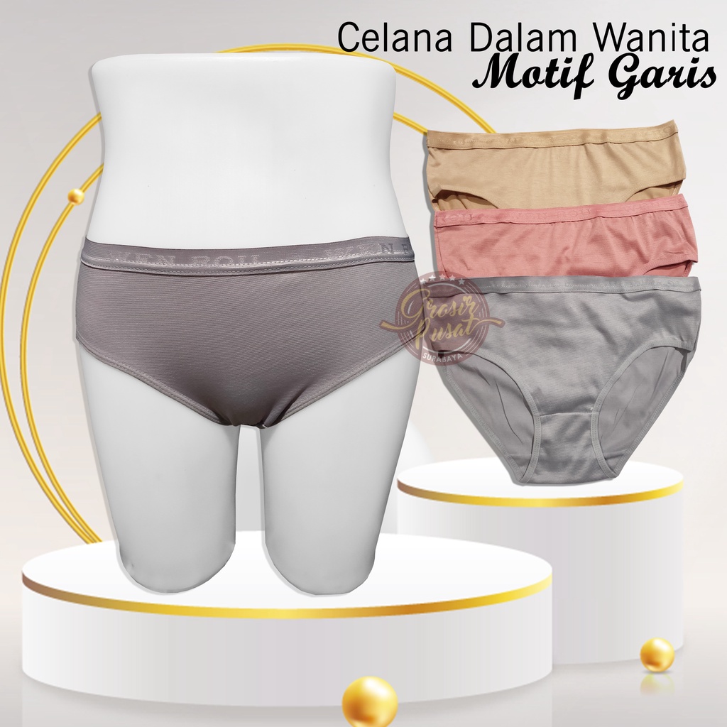Celana Dalam  Wanita Wenrou Garis Murah