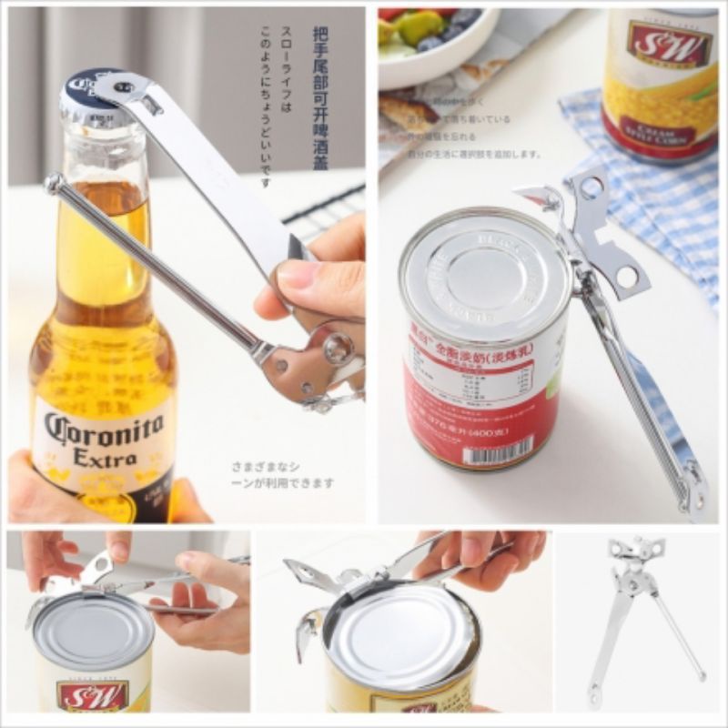 can opener/ bukaan kaleng /pembuka tutup kaleng/pembuka tutup botol /super doll/pembuka tutup kaleng stainless