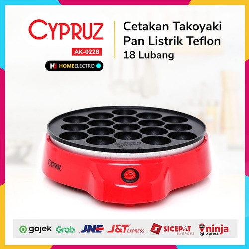 BEST Cypruz Cetakan Takoyaki Pan Listrik Teflon 18 Lubang AK-0228 terbaik