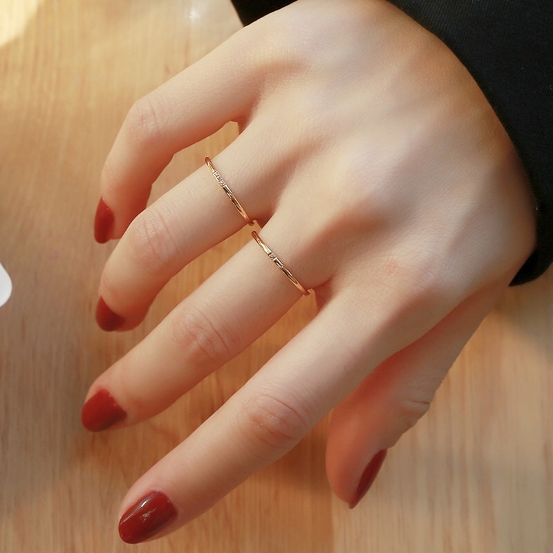 Cincin Titanium Look Simple Korea Fashion Syle