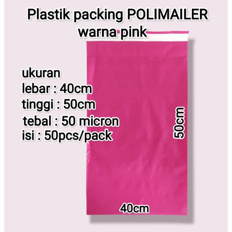 

Polymailer pink ukuran 40x50/ plastik packing