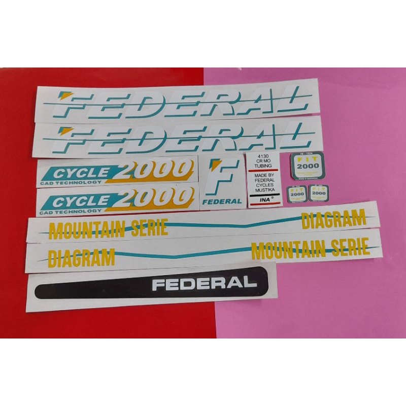 Stiker Sepeda Federal Diagram
