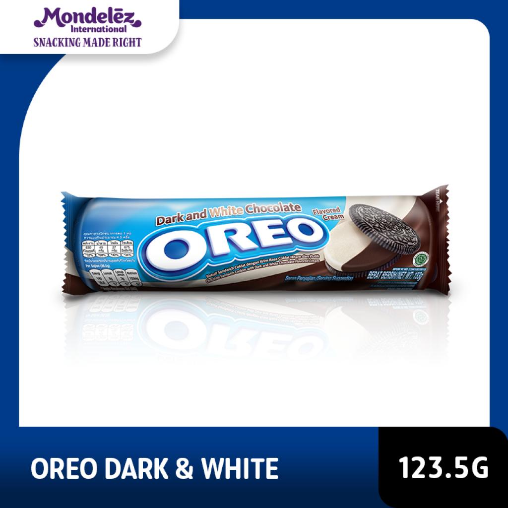 Oreo Biskuit Dark & White Chocolate Regular 119.6g Untuk Jajanan Anak Sekolah