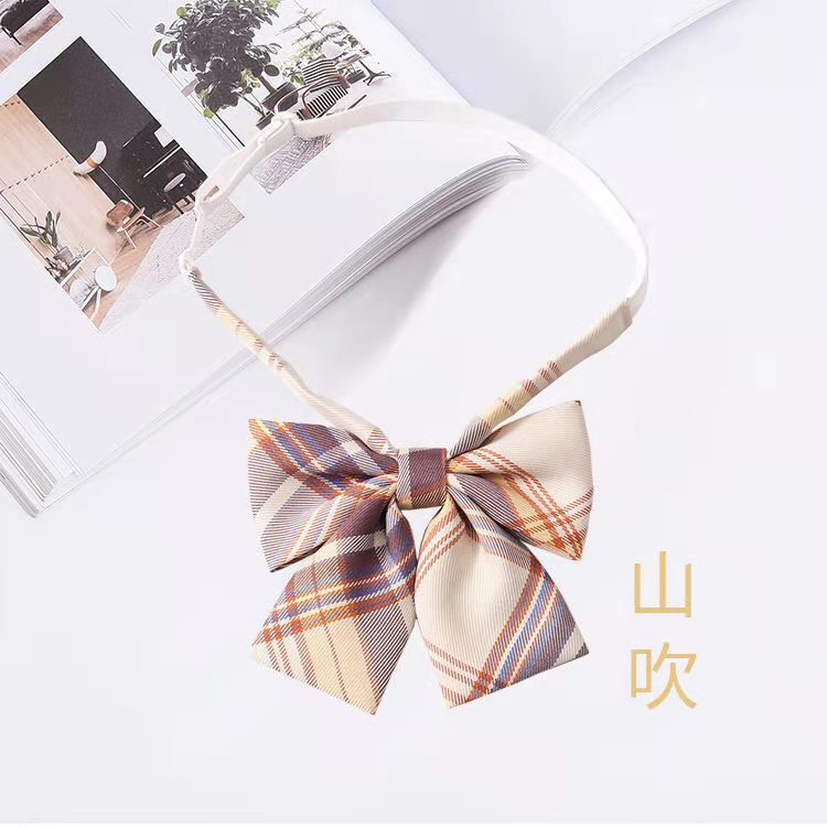 Women Fashion Bowtie Square Dasi Kupu-Kupu Wanita Motif Kotak-Kotak 2691