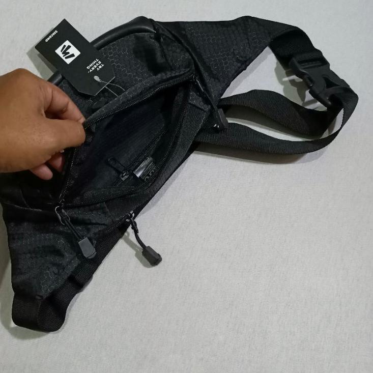 (TERBAIK) TAS PINGGANG GREENLIGHT FREE STIKER WAIST BAG DISTRO MOTIF ORIGINAL TAS SELEMPANG PRIA KER
