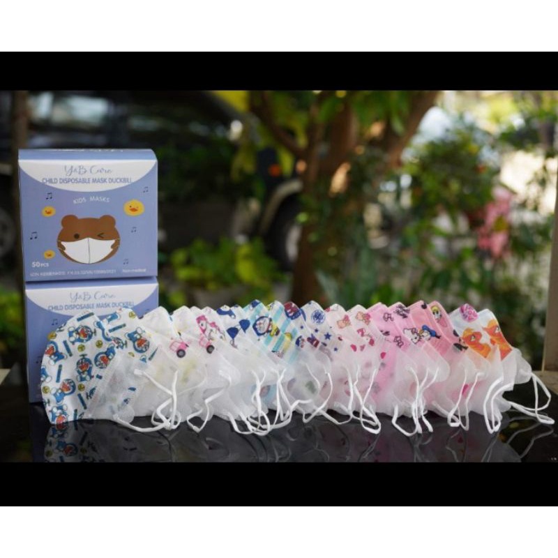 YB CARE KIDS - MASKER ANAK KIDS DUCKBILL 3PLY Y&B CARE FACE MASK 4-13T
