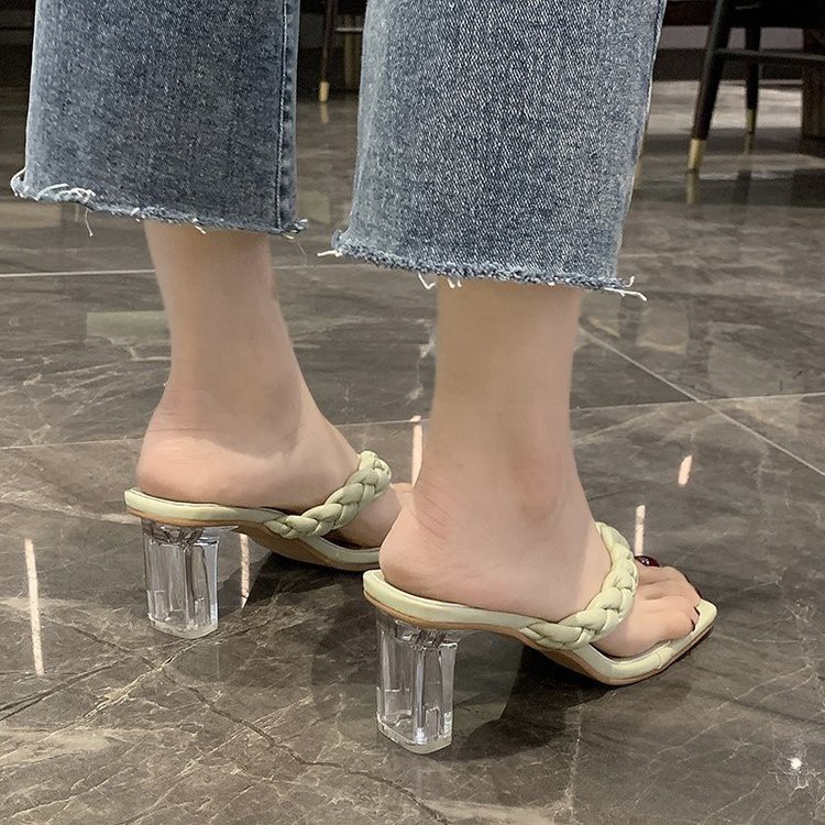 RYS - Baki Rattan Sandal Heels Korea Fashion Casual - Ori Import