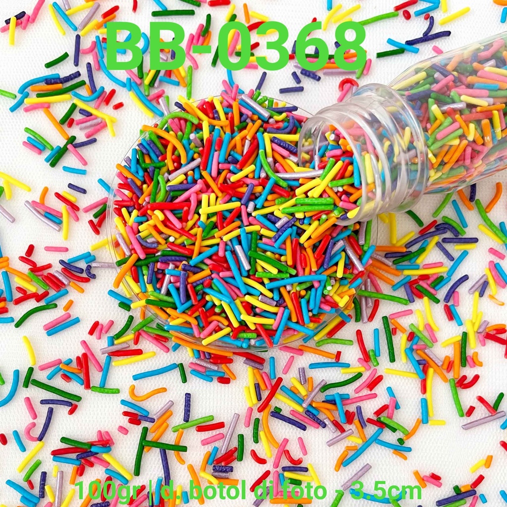 

BB-0368 Sprinkles sprinkle sprinkel 100gr gram meses confetti rainbow yamama baking grosir murah sprinkles cake dekorasi mutiara trimit decoration story sprinklestory sprinklesstory sprinkle story yamama baking