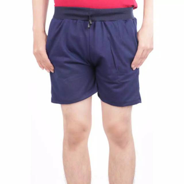 DWINKEL Boxer Polos Edition Bahan Katun Babyterry Navy Size M L XL XXL Regular to Jumbo