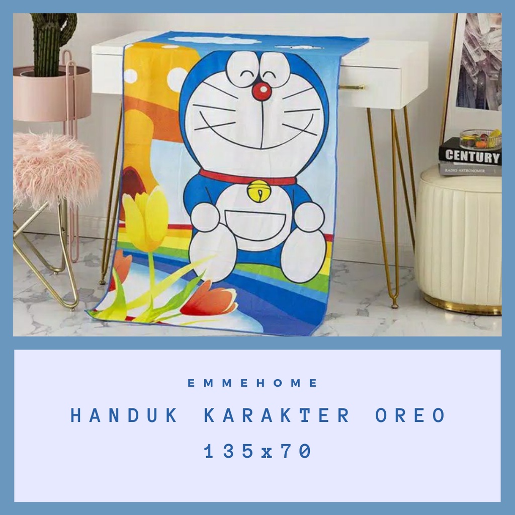 Handuk Mandi Dewasa Termurah / Handuk Anak Karakter Tebal Halus &amp; Menyerap Air Premium Bahan Microfiber &quot;Handuk Oreo&quot; Ukuran 70x140