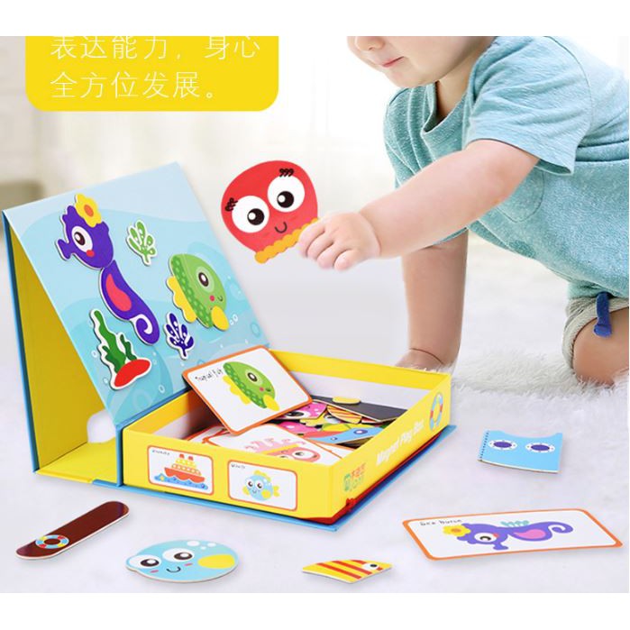 TweedyToys - Magnet Play Box - Magnetic Puzzle Motif Lucu