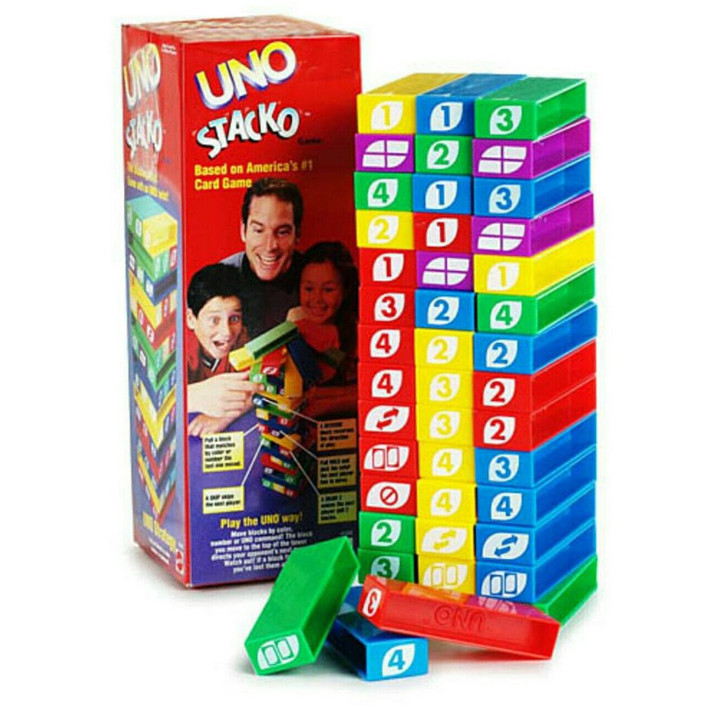 Uno Staco Permainan Game Susun Balok Susun Menara Mainan  