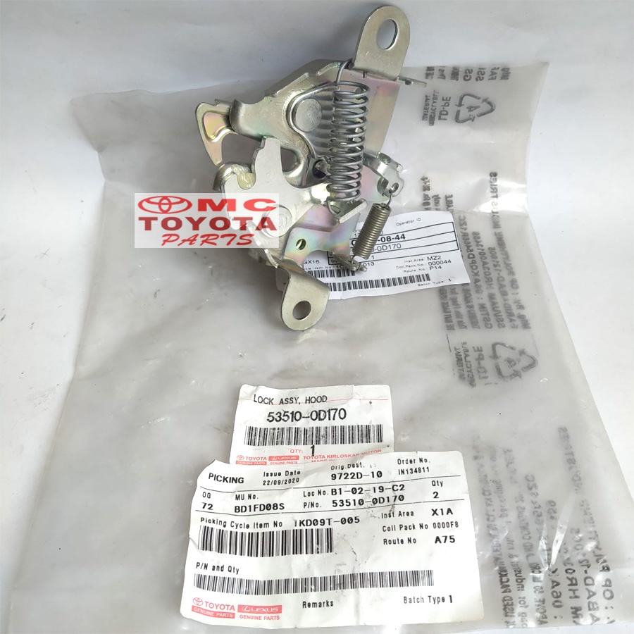 Pengunci Kap Mesin / Lock Assy Hood Toyota Etios 53510-0D170