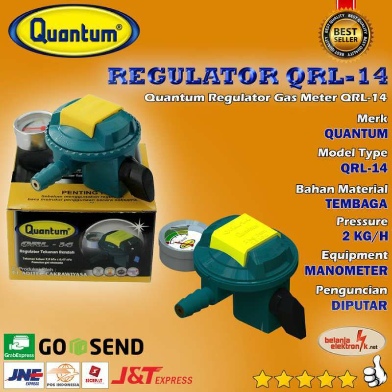 [ ⭐⭐⭐⭐⭐ ] Regulator gas QUANTUM QRL 14 Destec/starcam pengaman tuas