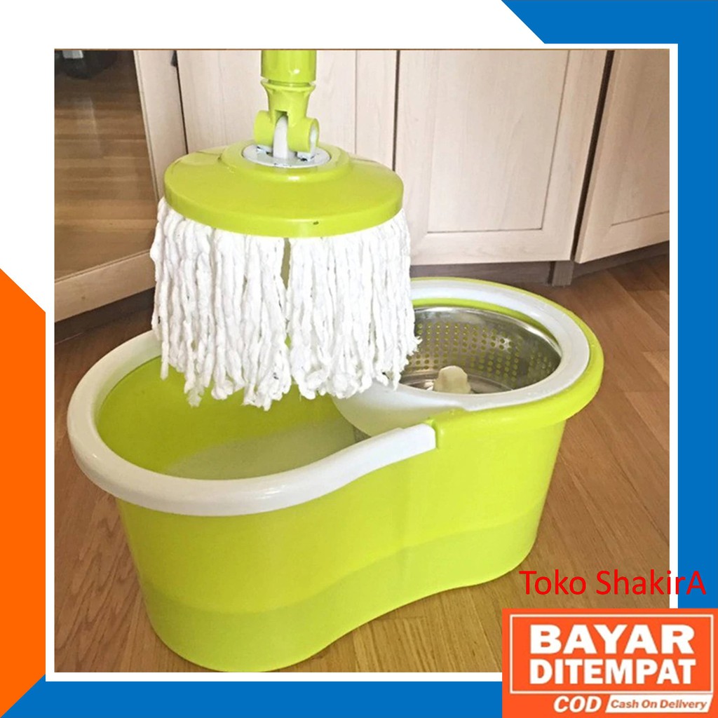 Alat Pel Spin Mop Spinmop Spin mob Spinmob Lantai Granit Kain Pel Prlangkapan Rumah