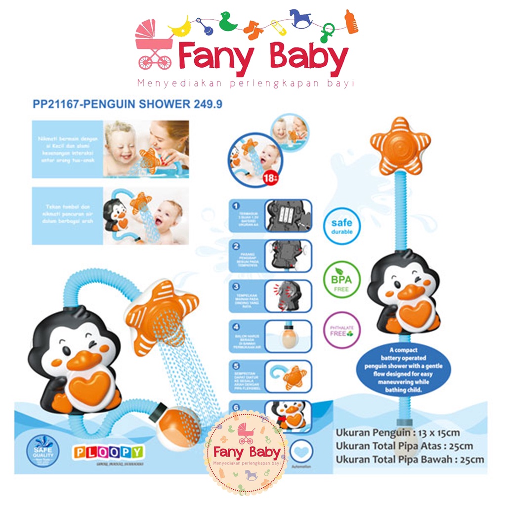 PLOOPY PENGUIN SHOWER 18M+ PP21167