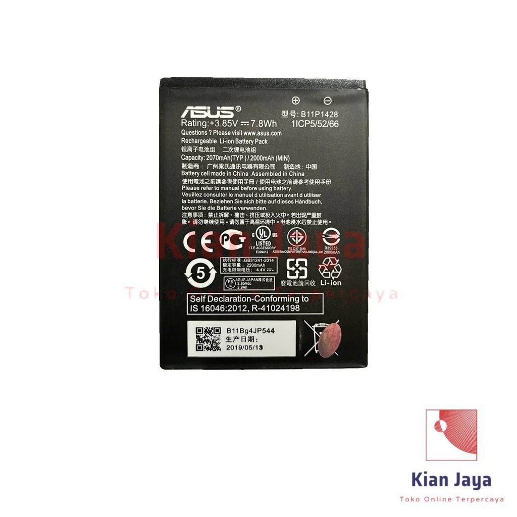 Baterai Original Asus Zenfone Go B 4.5&quot; inch ZB452KG X014D Batre Battery Hp B11P1428 4.5 100% Ori