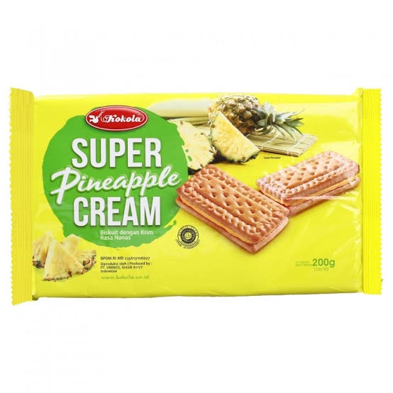 

Kokola Super Cream Sandwich Biskuit Pineaple 180gr. cocok u/ bingkisan, hajatan, acara, nikahan, hampers, parcel lebaran / idul Fitri