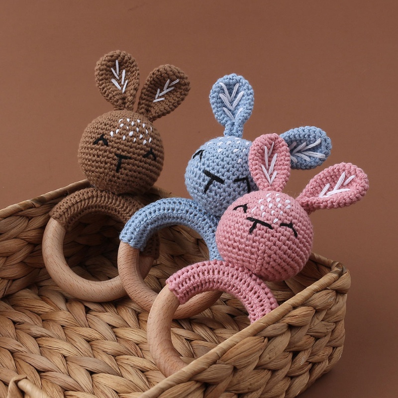 Mary Mainan Teether Bayi DIY Bahan Kayu Beech