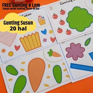 Jual Aktivitas Menggunting dan Menempel / Worksheet Gunting Tempel