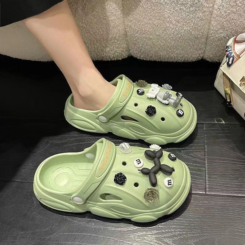 GROSIRTAS TG1609 Sandal Crocs Wanita Sandal Kodok Jiblitz Sandal Baim Sendal Fuji Crocs