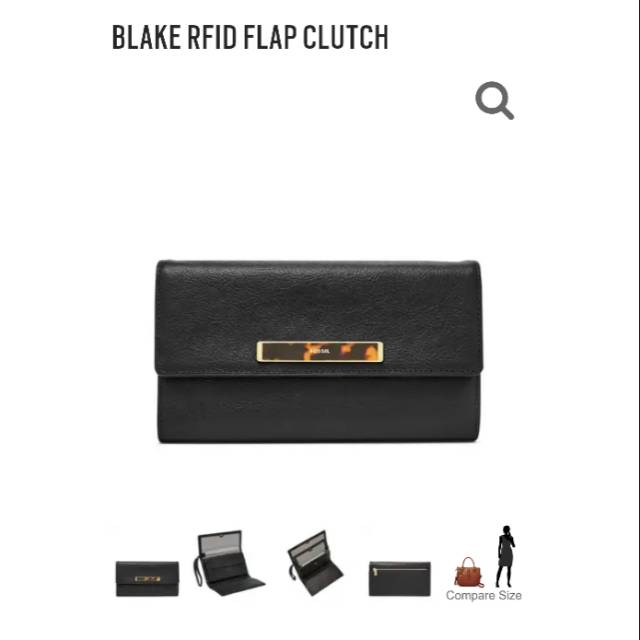 DOMPET FOSSIL BLAKE FLAP CLUTCH RFID ORIGINAL