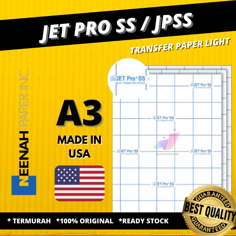 

Transfer Paper JPSS (Jet Pro SS) A3 Termurah