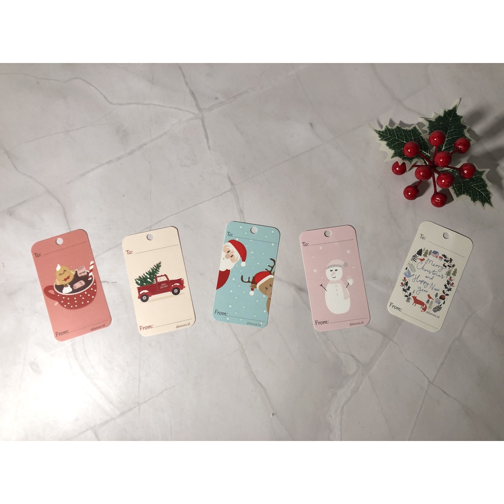 

hang tag Christmas xmas / greetings tag / imlek / birthday / packaging / blank card