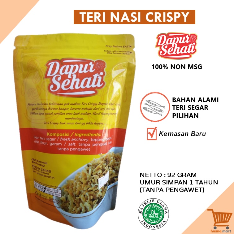Teri Nasi Crispy Non MSG Lauk Siap Santap isi 80gr - Dapur Sehati