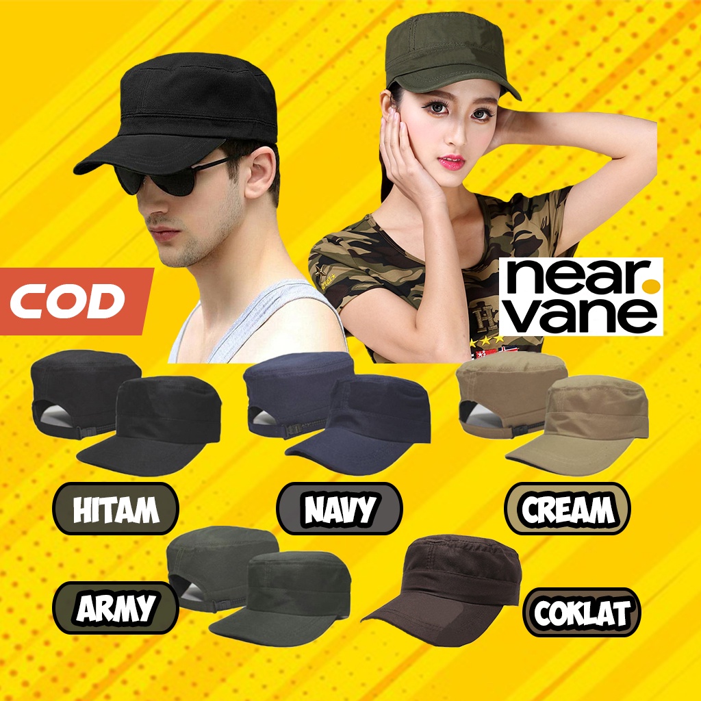 Grosir Topi Komando Polos Army Tactical Taktikal Velcro Tentara Camo TNI Militer Murah Premium Pria Wanita