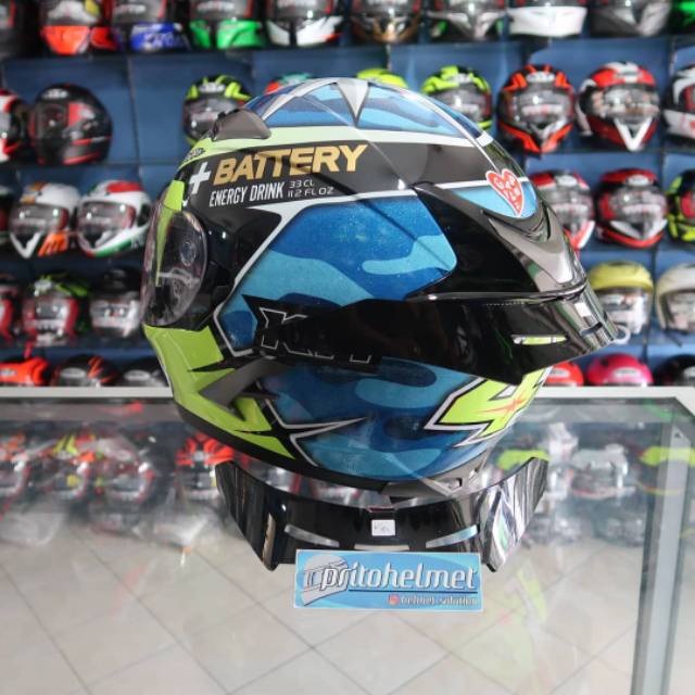 Spoiler KYT Falcon FR dan Vendetta Black / Hitam Model GPR