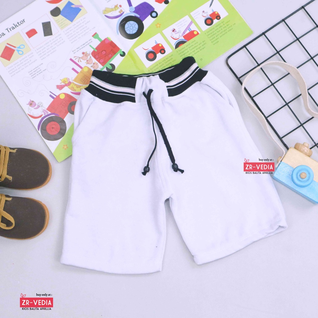 Celana Pendek Polos Bryan uk 1-8 Tahun / Quality EXPORT Bawahan Pendek Polos Anak Laki Perempuan Pants ZR Vedia