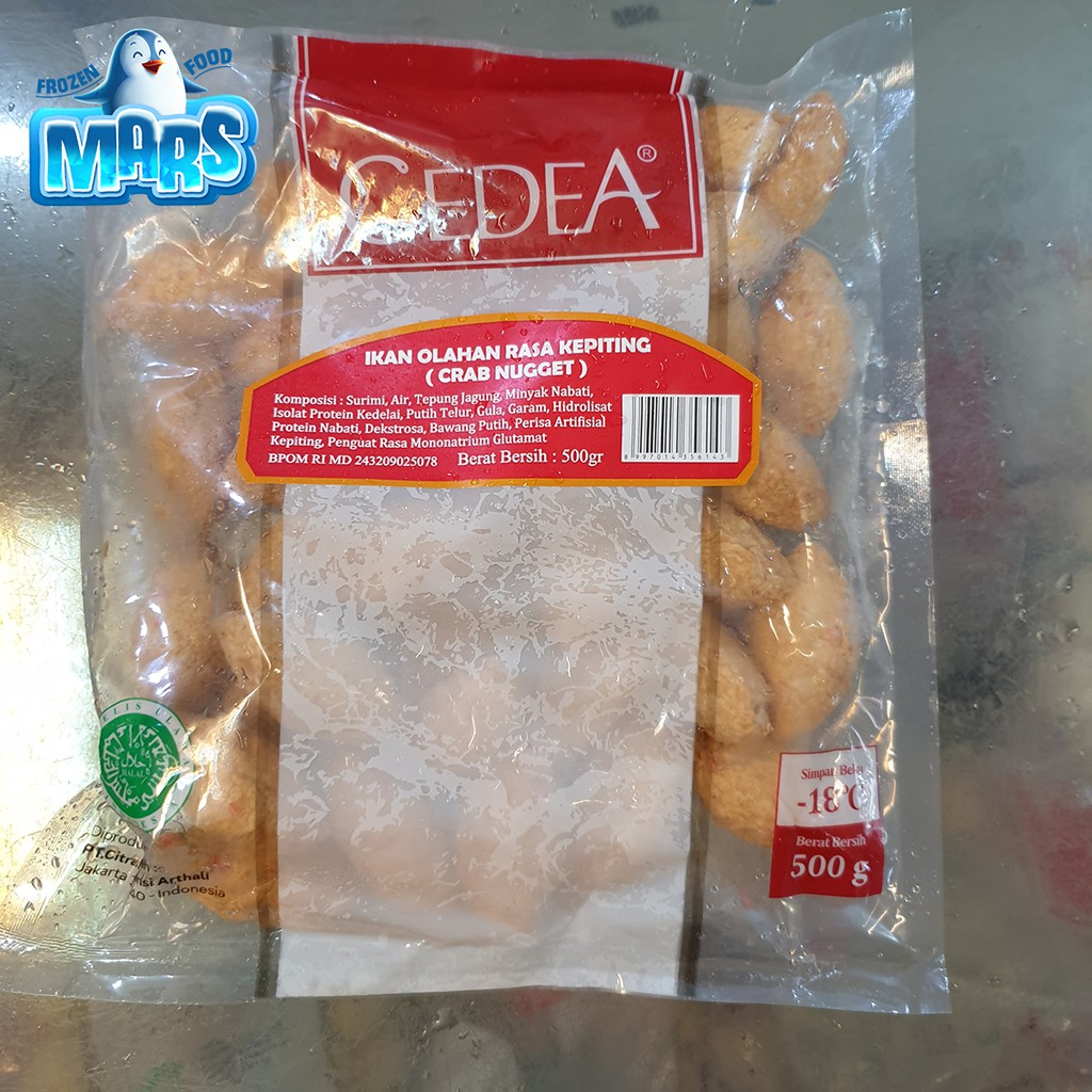 

CEDEA NUGGET KEPITING 500gr CRAB NUGGET