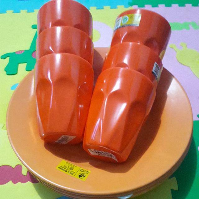 6 Pcs | Gelas Jamu Milamin Golden Dragon B 1001 Oren