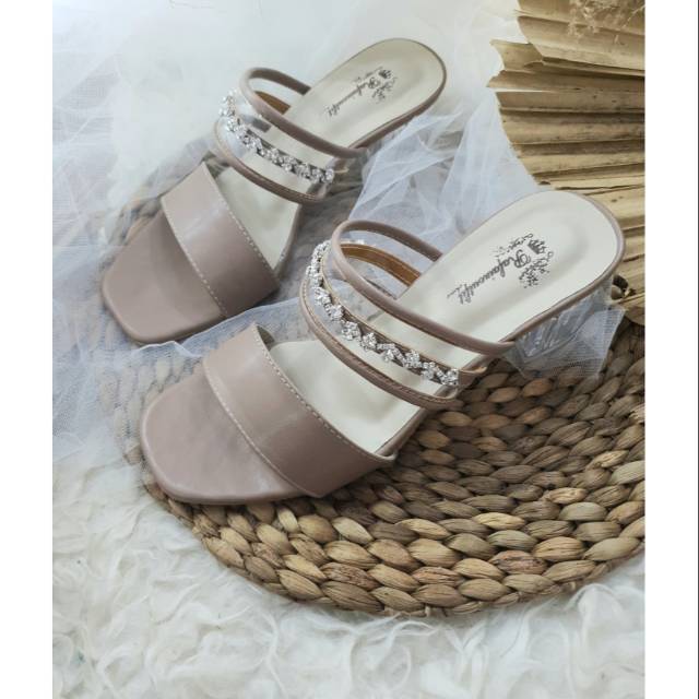 Sandal lunna mocca sandal kaca wanita sandal wanita cantik