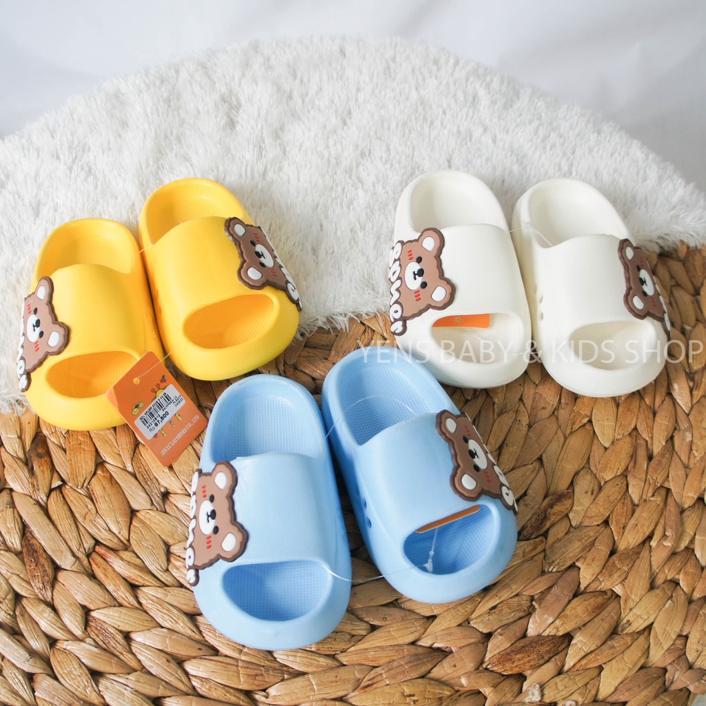 Sandal Anak Slop Karet Karakter Beruang - Sandal Anak Model Slip On Flat