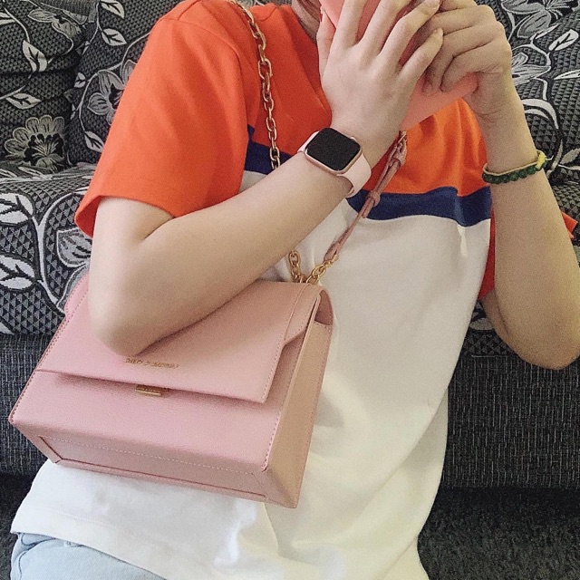 Restock Chain Link Embossed Crossbody Bag