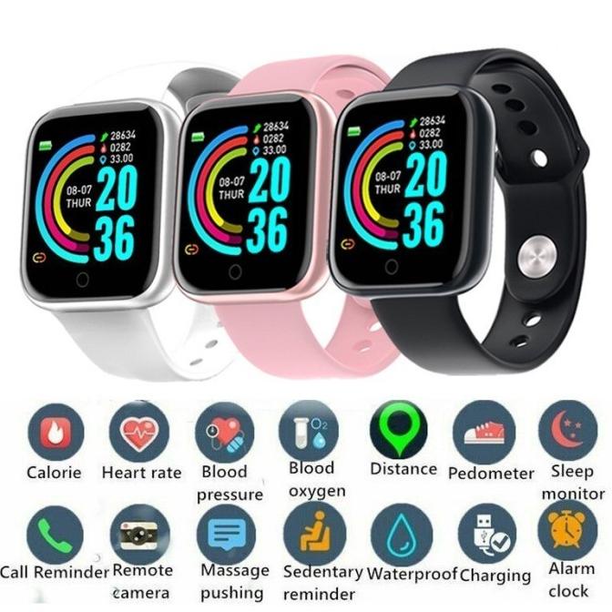 Jam Tangan Pintar Y68 Anti Air Smartwatch Asisten Olahraga (Terlaris)