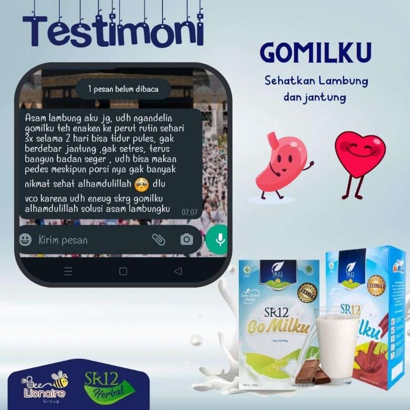 

GOMILKU SR12 BAIK UNTUK KESEHATAN LAMBUNG DAN JANTUNG