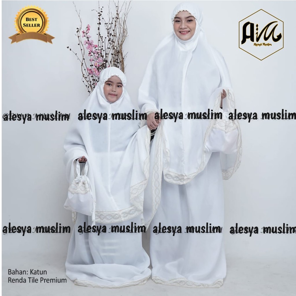 mukena couple cantik natasya/bahan katun harga termurah/bisa bayar ditemoat/COD