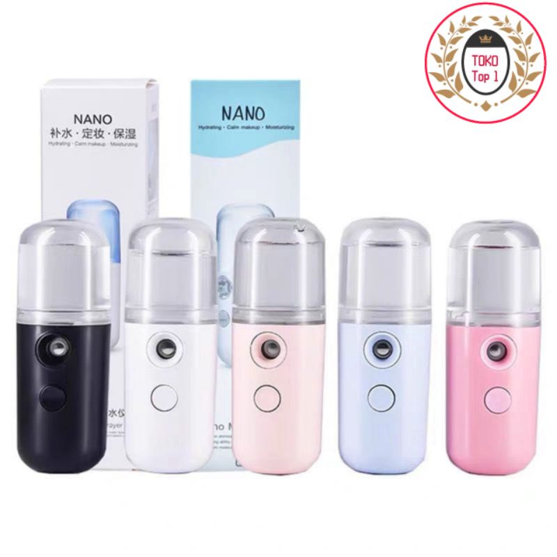 NANO SPRAY PERAWATAN WAJAH MINI PORTABLE USB PELEMBAB WAJAH HANDY MIST SPRAY AIR FRESH LEMBUT