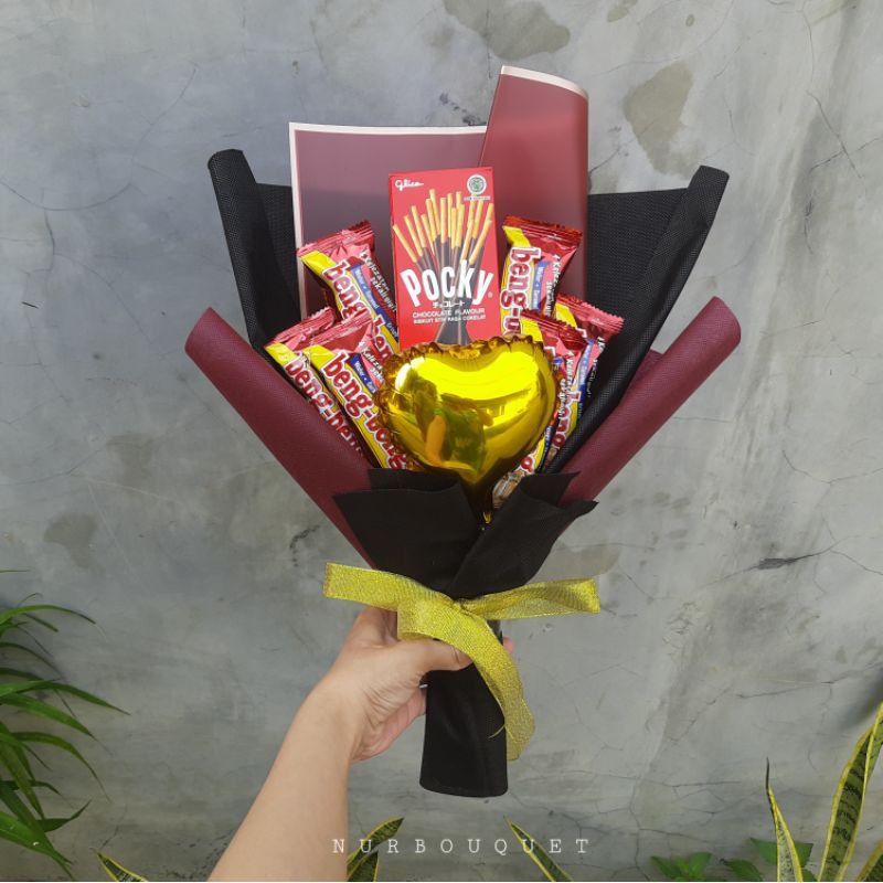 [Ready] Bouquet Snack / Buket Jajan / Buket Pocky / Buket Beng-beng